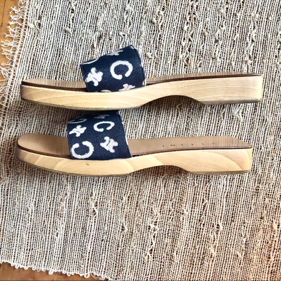 CELINE • Vintage Slides RARE Monogram Mules 37 - Picture 4 of 8